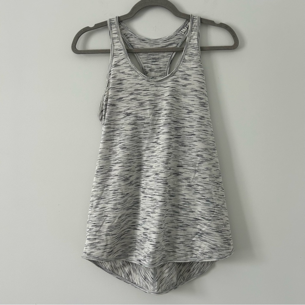 Lululemon Essentials Tank Tiger Space Dye Black White 4